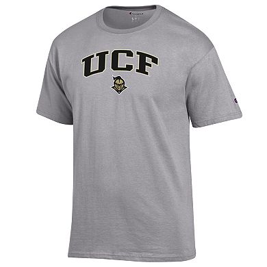Men's Champion Heather Gray UCF Knights Arch Over Logo T-Shirt