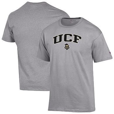 Men's Champion Heather Gray UCF Knights Arch Over Logo T-Shirt