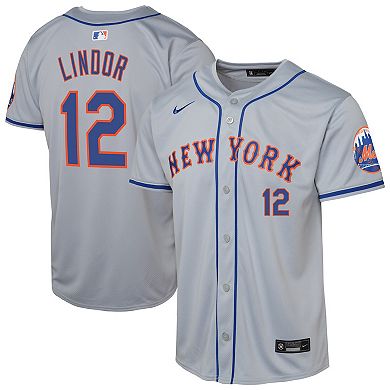 Youth��Nike Francisco Lindor Gray New York Mets Road Limited Player Jersey