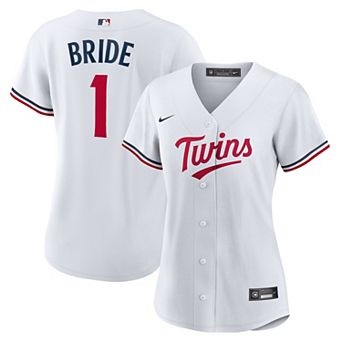 Women's Nike White Minnesota Twins #1 Bride Home Replica Jersey