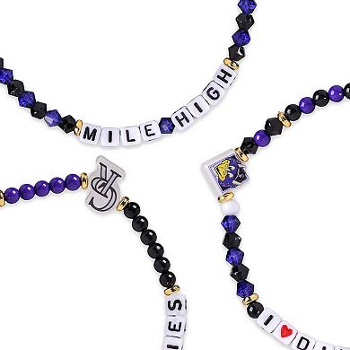 FOCO Colorado Rockies 3-Pack Friendship Bracelet Set