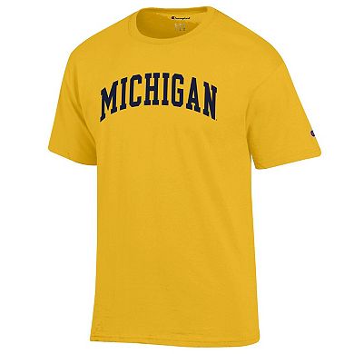 Men's Champion Maize Michigan Wolverines Basic Arch T-Shirt