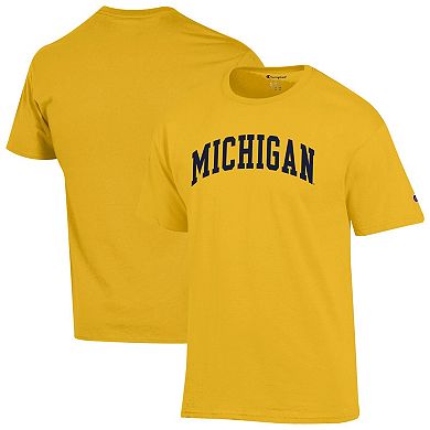 Men's Champion Maize Michigan Wolverines Basic Arch T-Shirt