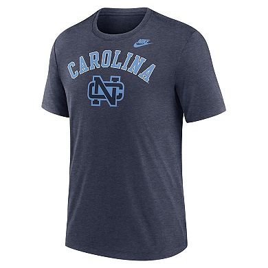 Men's Nike Heather Navy North Carolina Tar Heels Legacy Arch Tri-Blend T-Shirt