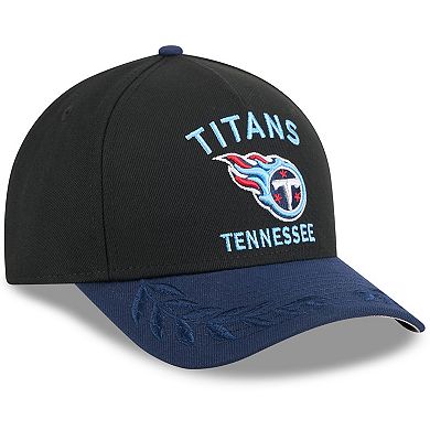 Men's New Era Black/Navy Tennessee Titans 2025 NFL Draft 9FORTY A-Frame M-Crown Adjustable Hat