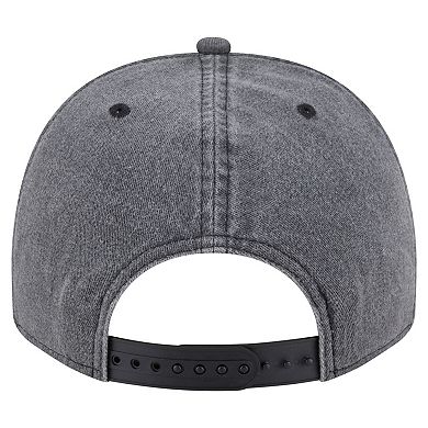 Men's New Era Charcoal Toronto Maple Leafs Throwback Washed A-Frame Pre-Curved 9FIFTY Snapback Hat