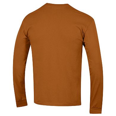 Men's Champion Texas Orange Texas Longhorns Arch Over Logo Long Sleeve