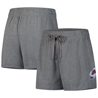 Women's Fanatics Heather Gray Colorado Avalanche Logo Shorts