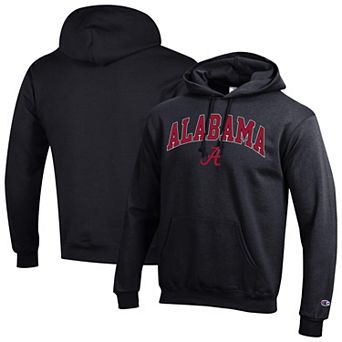 Men's Champion Black Alabama Crimson Tide Arch Over Logo Pullover Hoodie