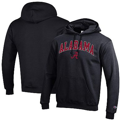 Men's Champion Black Alabama Crimson Tide Arch Over Logo Pullover Hoodie