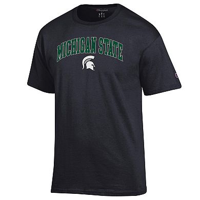 Men's Champion Black Michigan State Spartans Arched Logo T-Shirt