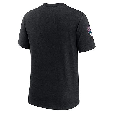 Men's Nike Heather Black Arizona Diamondbacks Cooperstown Collection Eras Tri-Blend T-Shirt