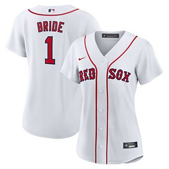 Women's Nike White Boston Red Sox #1 Bride Home Replica Jersey