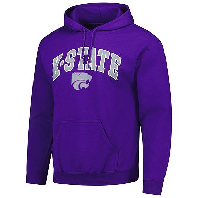 Men's Purple Kansas State Wildcats Logo Fleece Pullover Hoodie