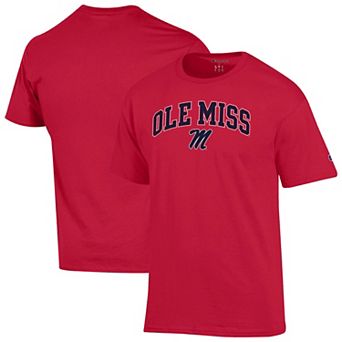Men's Champion Red Ole Miss Rebels Arch Over Logo T-Shirt