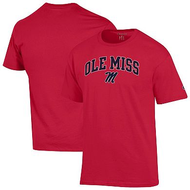 Men's�Champion Red Ole Miss Rebels Arch Over Logo T-Shirt
