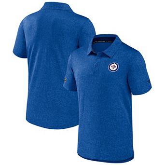 Men's Fanatics Blue Winnipeg Jets Jacquard Polo