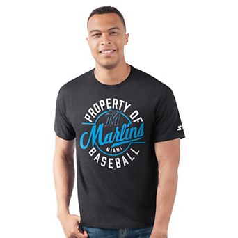 Men's Starter Black Miami Marlins Prime Time Property Of T-Shirt