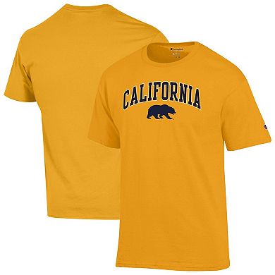 Men's Champion Gold Cal Bears Arch Over Logo T-Shirt