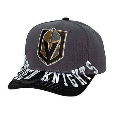 Men's Mitchell & Ness Gray/Black Vegas Golden Knights Underarch Two-Tone Pro Crown Snapback Hat