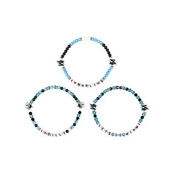 FOCO Miami Marlins 3-Pack Friendship Bracelet Set