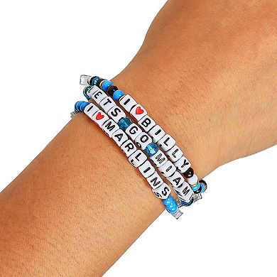 FOCO Miami Marlins 3-Pack Friendship Bracelet Set