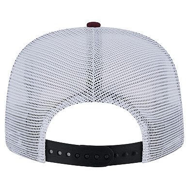 Men's New Era Black/Red Miami Heat Throwback Dye Golfer Snapback Hat