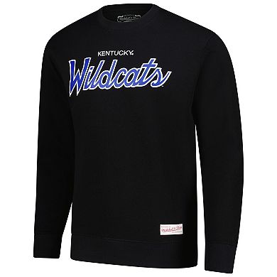 Men's Mitchell & Ness Black Kentucky Wildcats Elite Script Pullover Sweatshirt