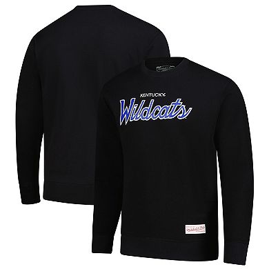 Men's Mitchell & Ness Black Kentucky Wildcats Elite Script Pullover Sweatshirt