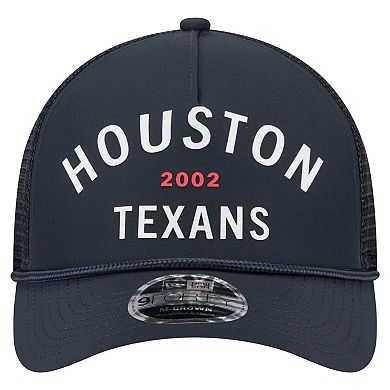 Men's New Era Navy Houston Texans Active Minimalist M-Crown A-Frame 9FORTY Adjustable Hat