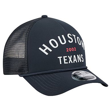 Men's New Era Navy Houston Texans Active Minimalist M-Crown A-Frame 9FORTY Adjustable Hat