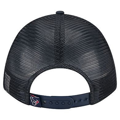 Men's New Era Navy Houston Texans Active Minimalist M-Crown A-Frame 9FORTY Adjustable Hat