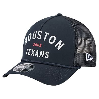 Men's New Era Navy Houston Texans Active Minimalist M-Crown A-Frame 9FORTY Adjustable Hat
