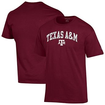 Men's Champion Maroon Texas A&M Aggies Arched Logo T-Shirt