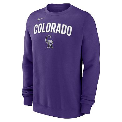 Men's Nike Purple Colorado Rockies Pullover Sweatshirt