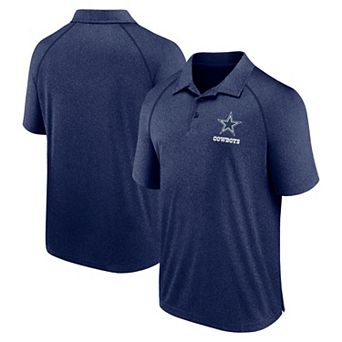 Men's Heather Navy Dallas Cowboys Making Waves Raglan Polo