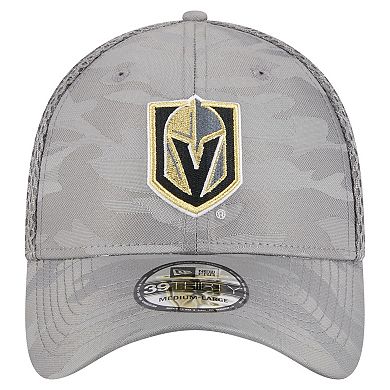 Men's New Era Gray Vegas Golden Knights Active Subtle Camo 39THIRTY Flex Hat