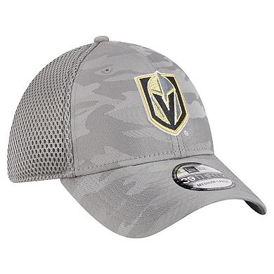 Men's New Era Gray Vegas Golden Knights Active Subtle Camo 39THIRTY Flex Hat