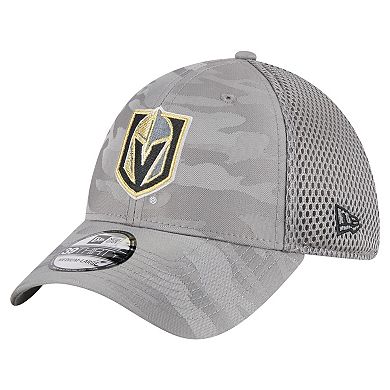 Men's New Era Gray Vegas Golden Knights Active Subtle Camo 39THIRTY Flex Hat