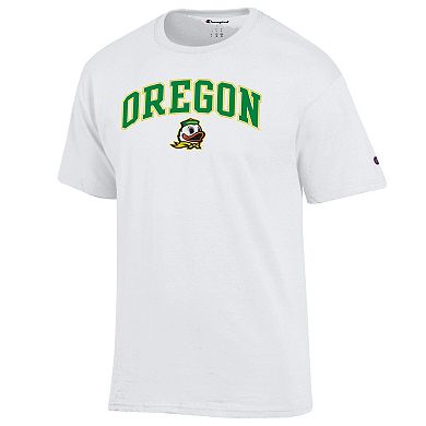 Men's Champion White Oregon Ducks Arched Logo T-Shirt