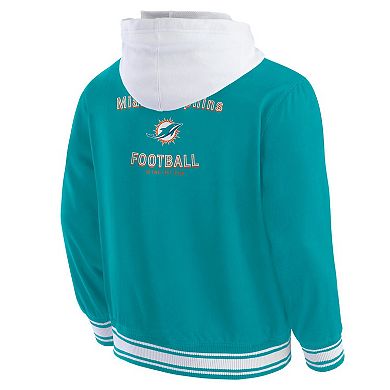 Men's Darius Rucker Collection by Fanatics Aqua Miami Dolphins Full-Snap Hoodie Jacket