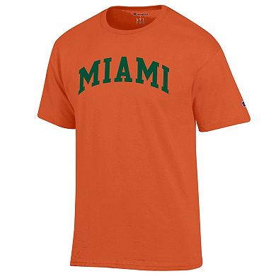 Men's Champion Orange Miami Hurricanes Basic Arch T-Shirt