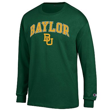 Men's Champion Green Baylor Bears Arch Over Logo Long Sleeve T-Shirt