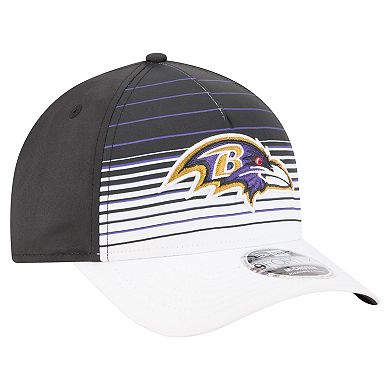 Men's New Era White/Black Baltimore Ravens Adventure Gradient 9FORTY M-Crown A-Frame Adjustable Hat
