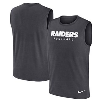 Men's Nike Gray Las Vegas Raiders Legend Performance Muscle Tank Top