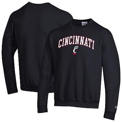 Men's�Champion Black Cincinnati Bearcats Arch Over Logo Pullover Sweatshirt