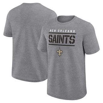 Men's Fanatics Heather Gray New Orleans Saints Big & Tall Top Notch T-Shirt