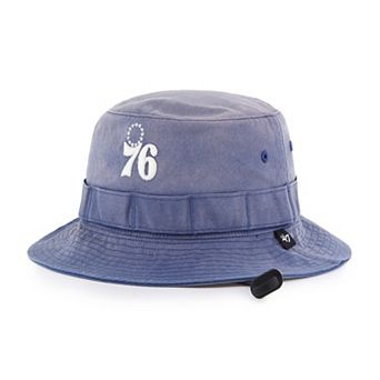 Men's '47 Royal Philadelphia 76ers Buxton Garment Washed Bucket Hat