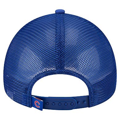 Toddler New Era White/Royal Chicago Cubs Painted A-Frame 9FORTY Trucker Adjustable Hat