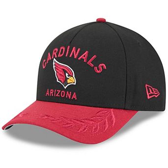 Men's New Era Black/Cardinal Arizona Cardinals 2025 NFL Draft 9FORTY A-Frame M-Crown Adjustable Hat